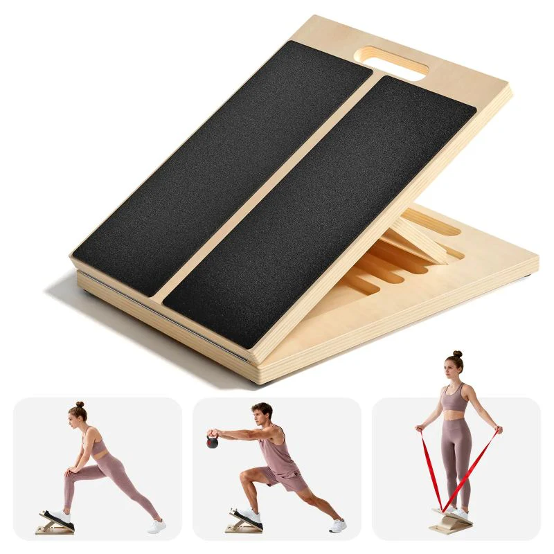 Sakerplus® Adjustable Wooden Slant Board Stretching